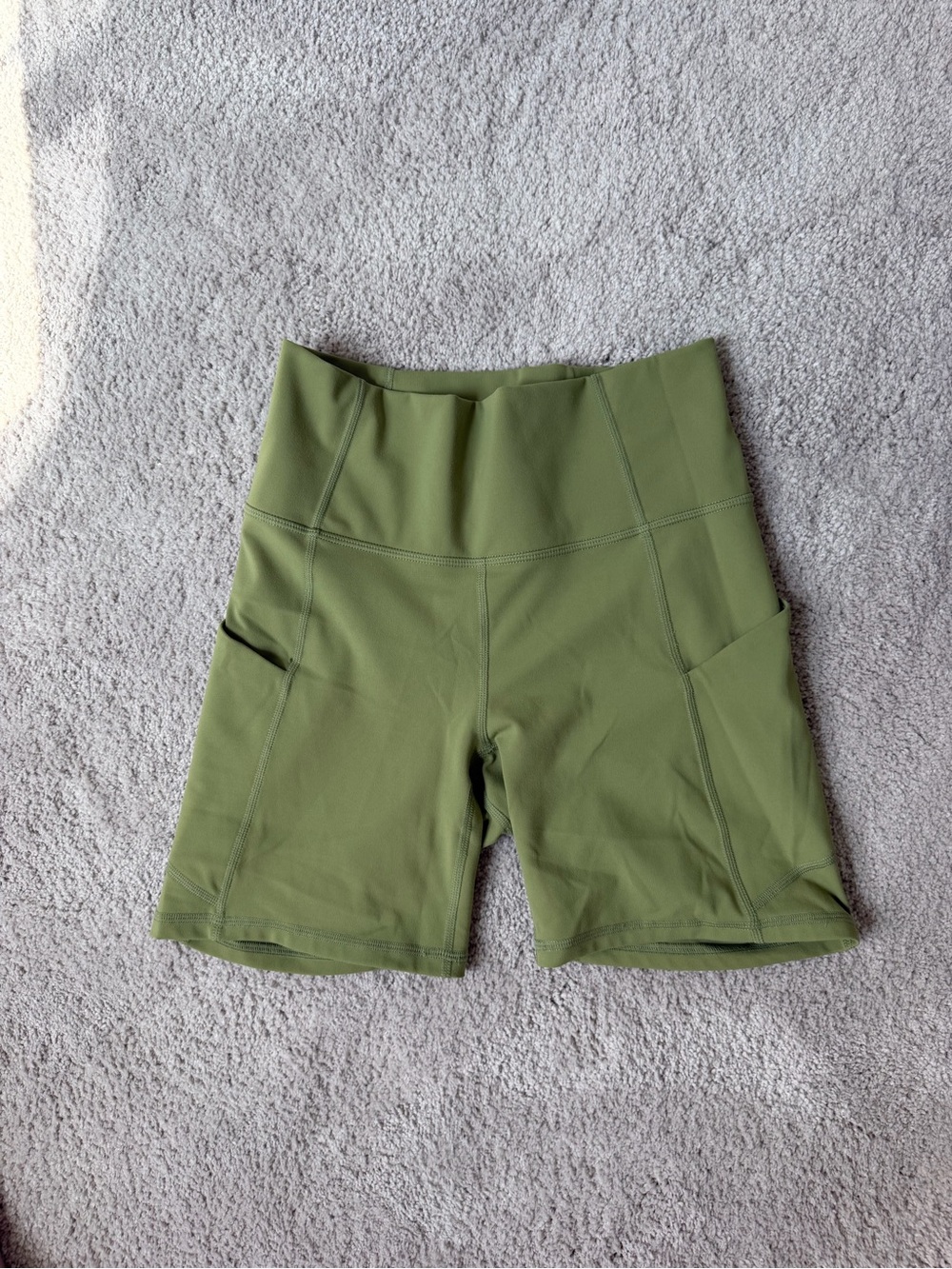 Fabletics Green 6” Biker Short